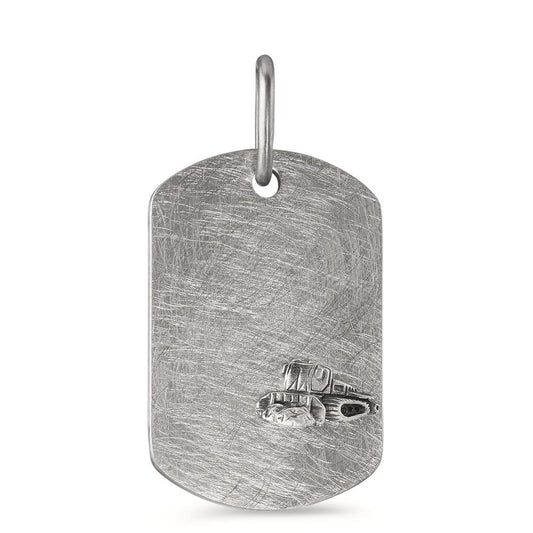 Engravable pendant Stainless steel, Silver Snow Groomer