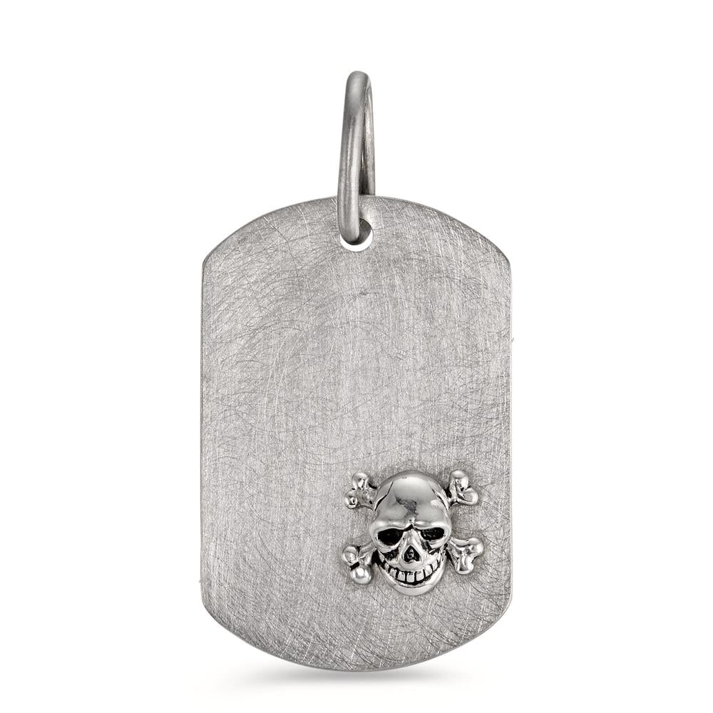 Engravable pendant Stainless steel, Silver Skull