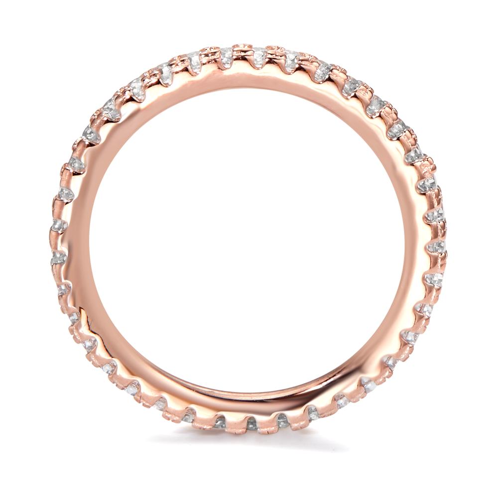 Memory ring Silver Zirconia Rose Gold plated