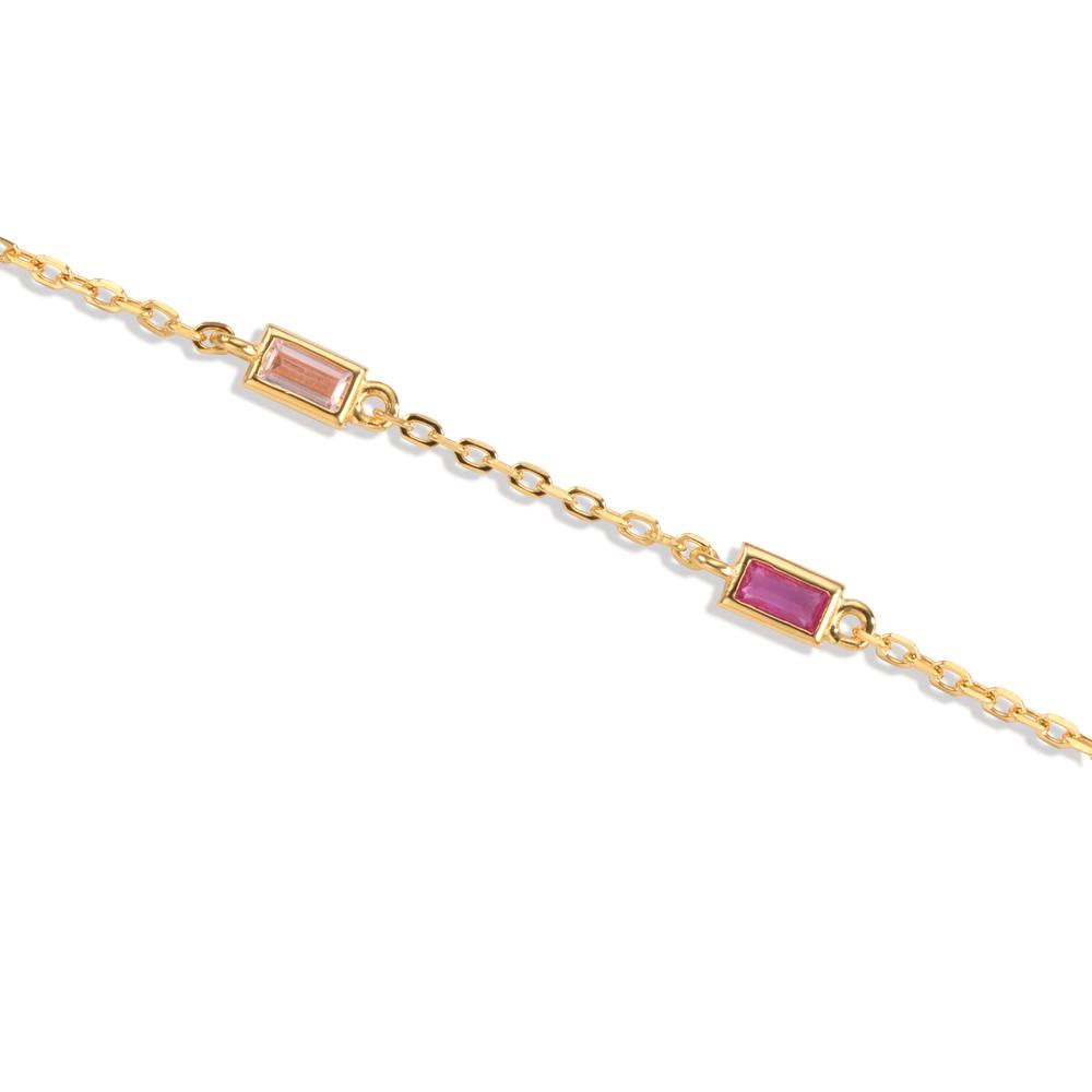 Bracelet Silver Yellow Gold plated 16-18.5 cm