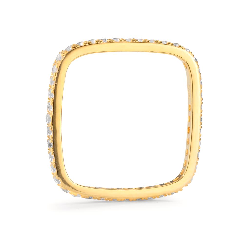 Ring Silver Zirconia Yellow Gold plated