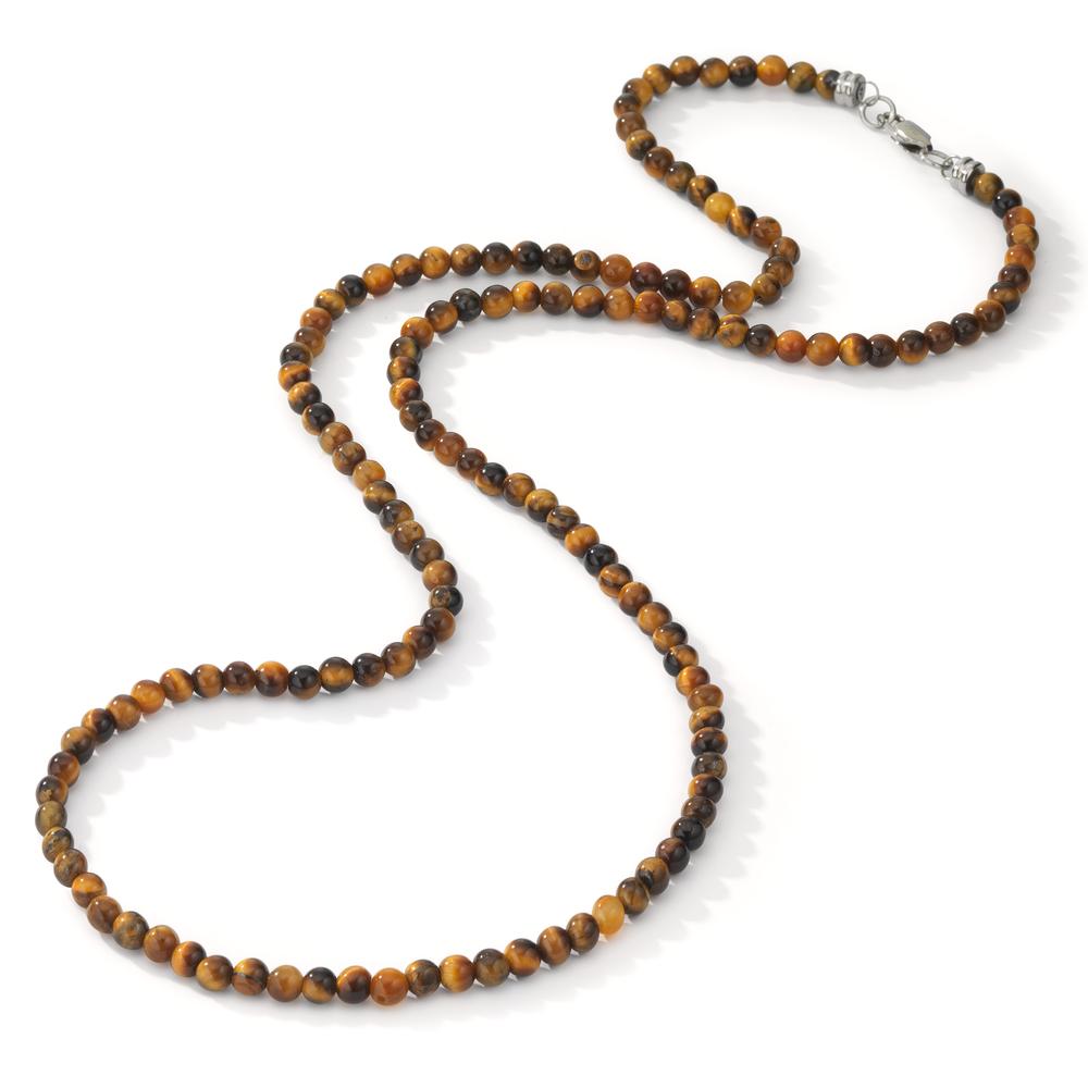 Necklace Stainless steel Tiger Eye 60 cm Ø4.5 mm