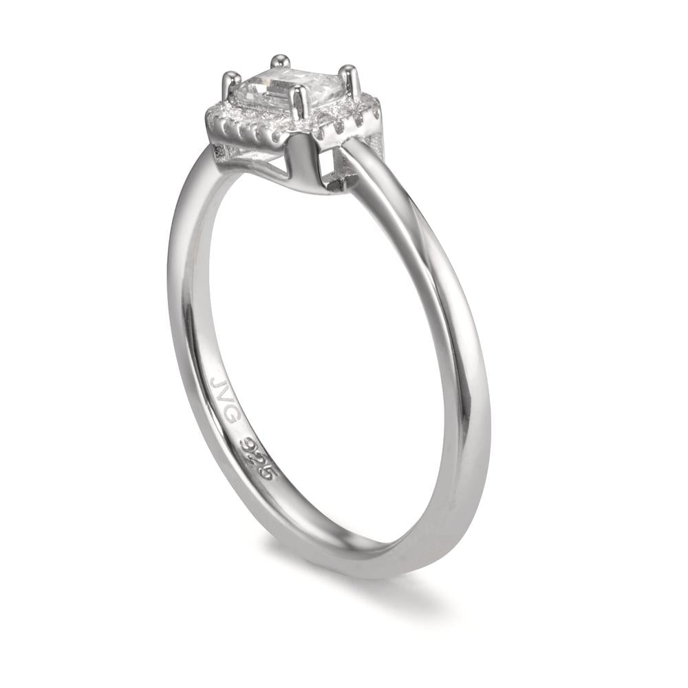 Ring Silver Zirconia Rhodium plated