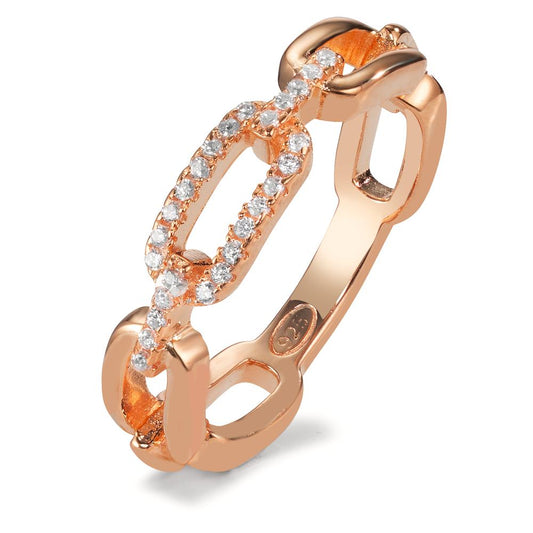 Ring Silver Zirconia Rose Gold plated