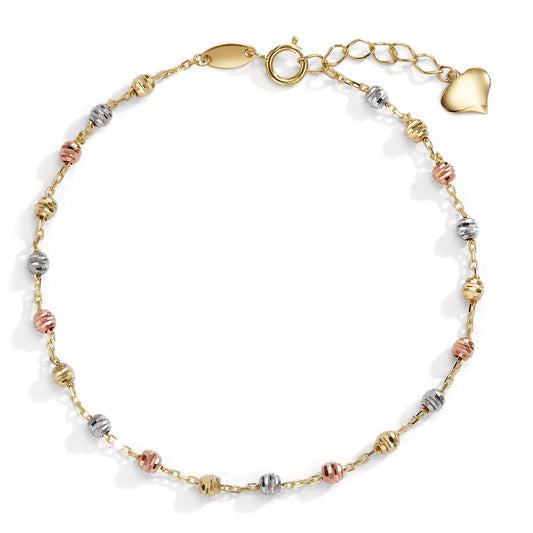 Bracelet 14k Yellow Gold, 14k White Gold, 14k Red Gold 17-19 cm