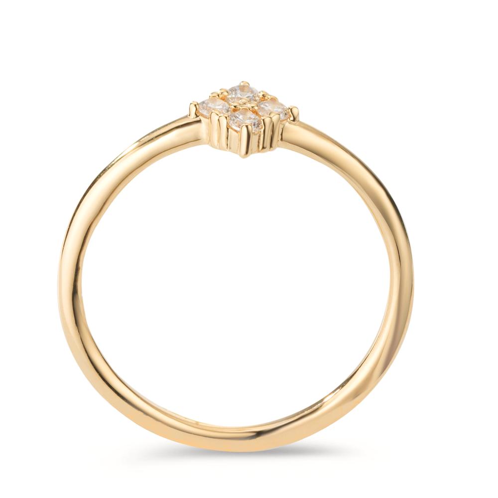 Ring Bronze Zirconia 4 Stones Gold plated