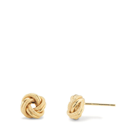 Stud earrings 9k Yellow Gold Knot Ø8.5 mm