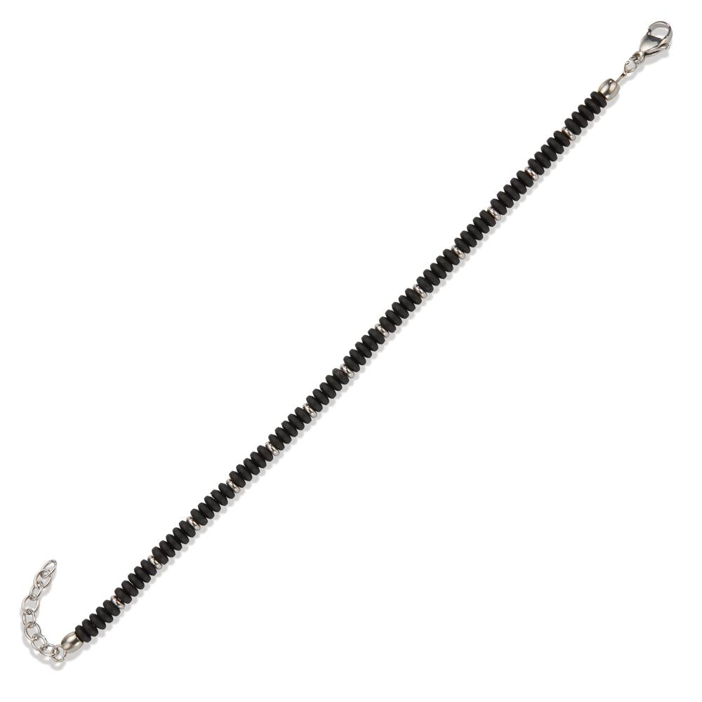 Bracelet Stainless steel Hematite IP coated 19-22 cm Ø4.7 mm