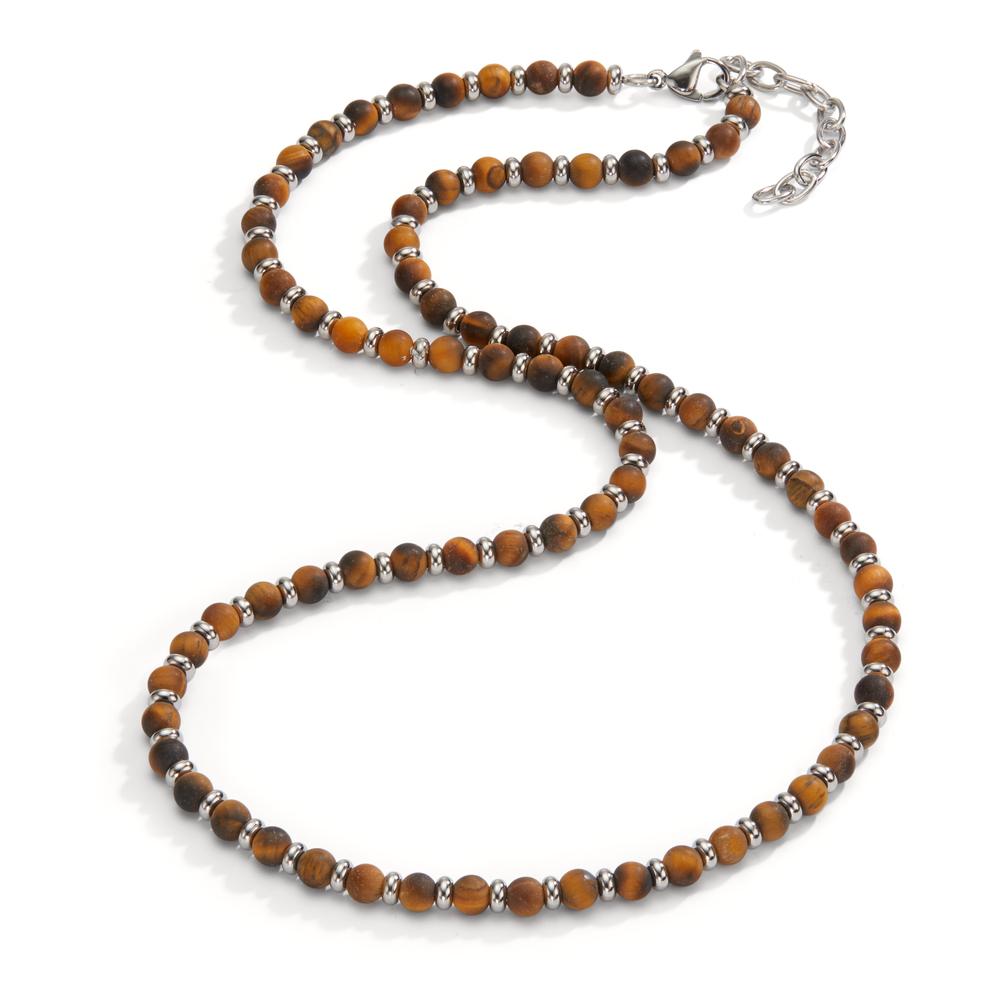 Necklace Stainless steel Tiger Eye 50-55 cm Ø4 mm