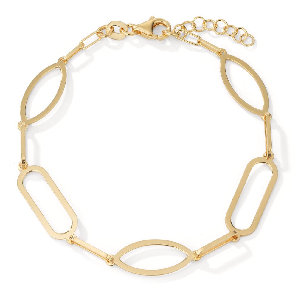 Bracelet Silver Yellow Gold plated 17-19 cm