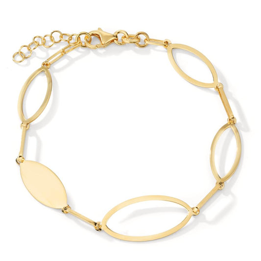 Bracelet Silver Yellow Gold plated 17-19 cm