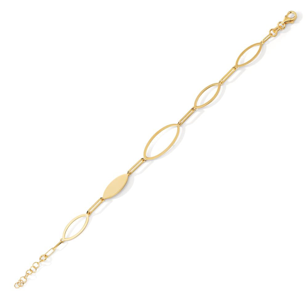 Bracelet Silver Yellow Gold plated 17-19 cm