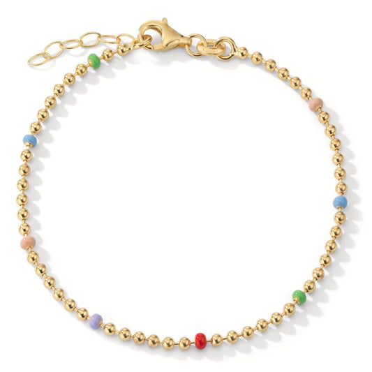 Anklet Silver Yellow Gold plated 23-26 cm
