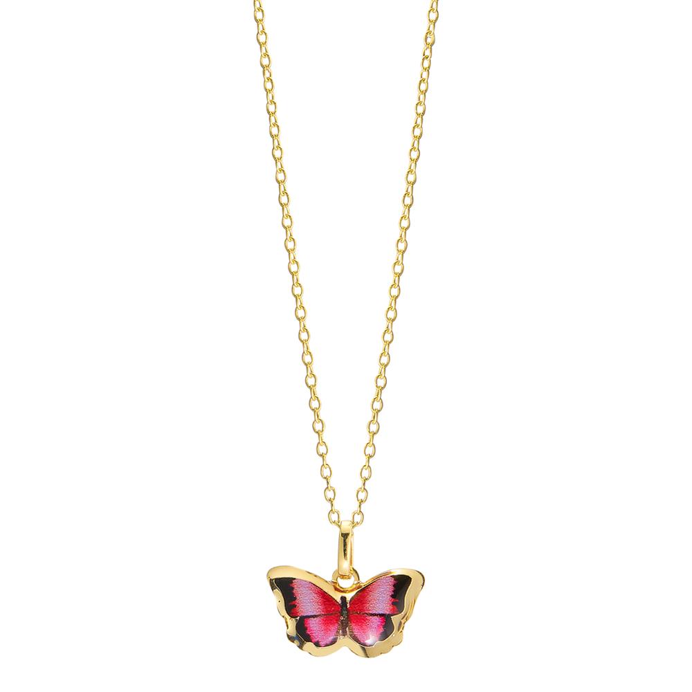 Necklace with pendant 9k Yellow Gold Butterfly 36 cm