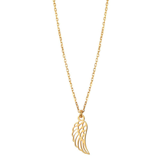 Necklace Silver Yellow Gold plated Wing 38-42 cm