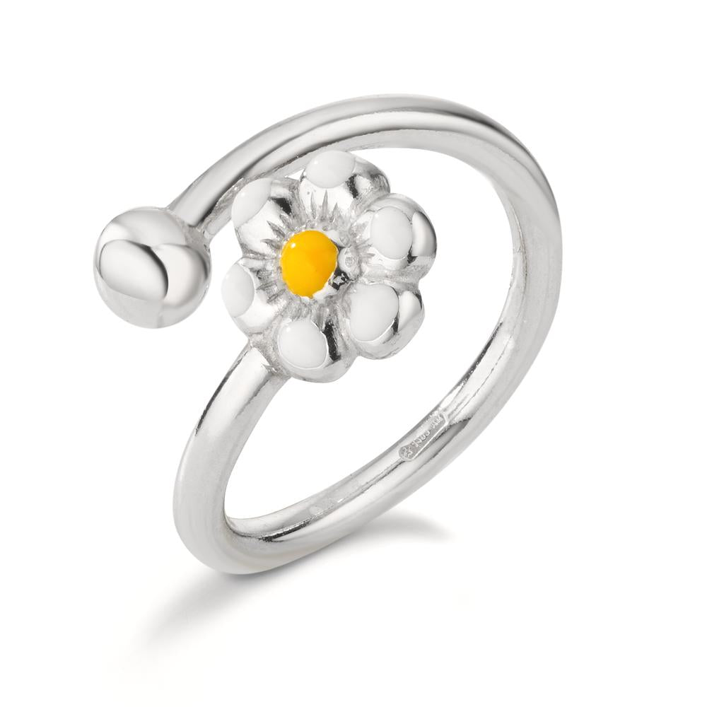 Ring Silver Rhodium plated Flower