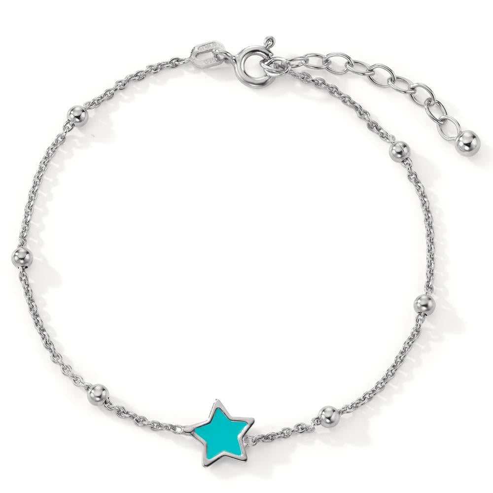 Bracelet Silver Rhodium plated Star 16-18 cm