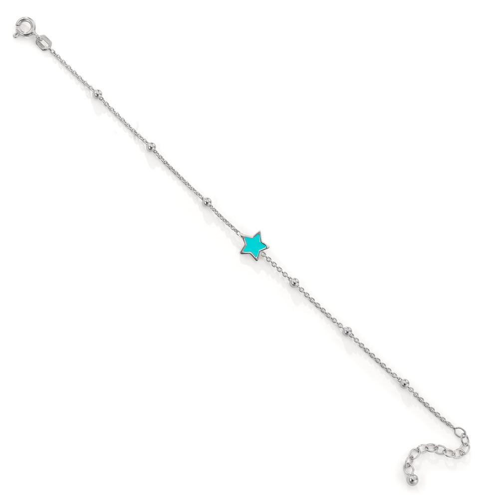 Bracelet Silver Rhodium plated Star 16-18 cm