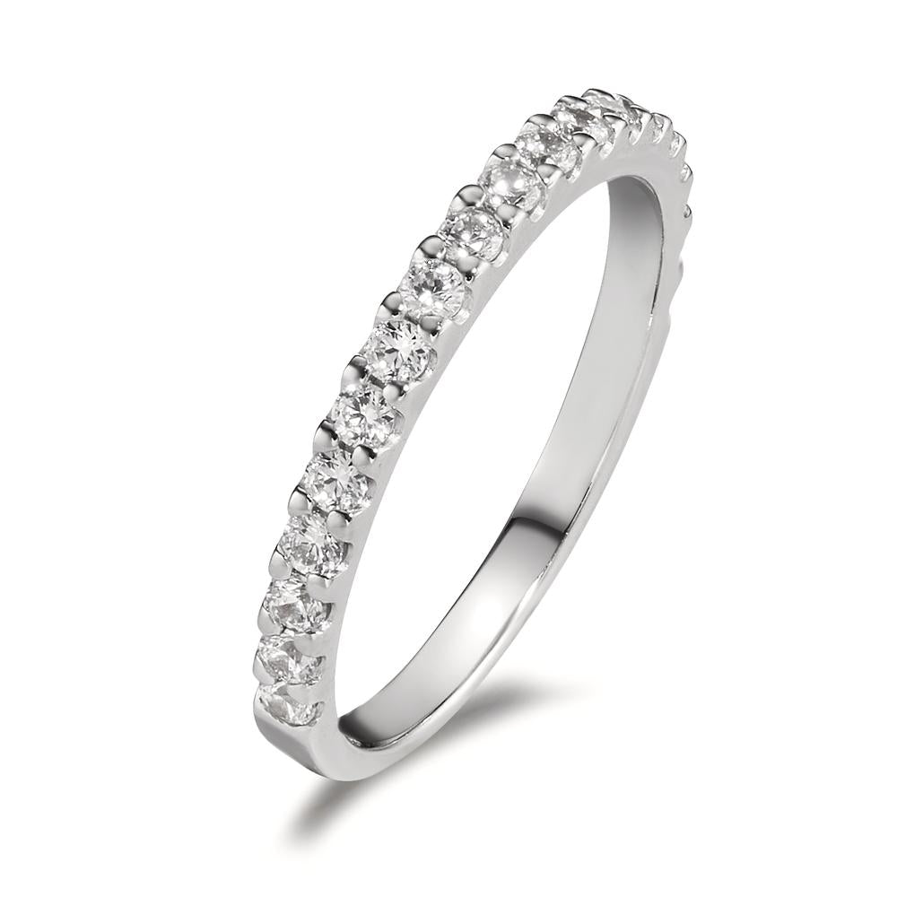 Memory ring 9k White Gold Zirconia 19 Stones