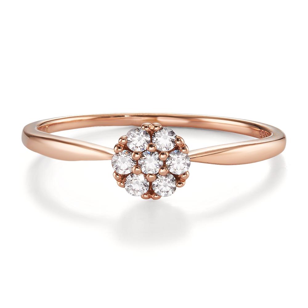 Ring 9k Rose Gold Zirconia 7 Stones Ø5.5 mm