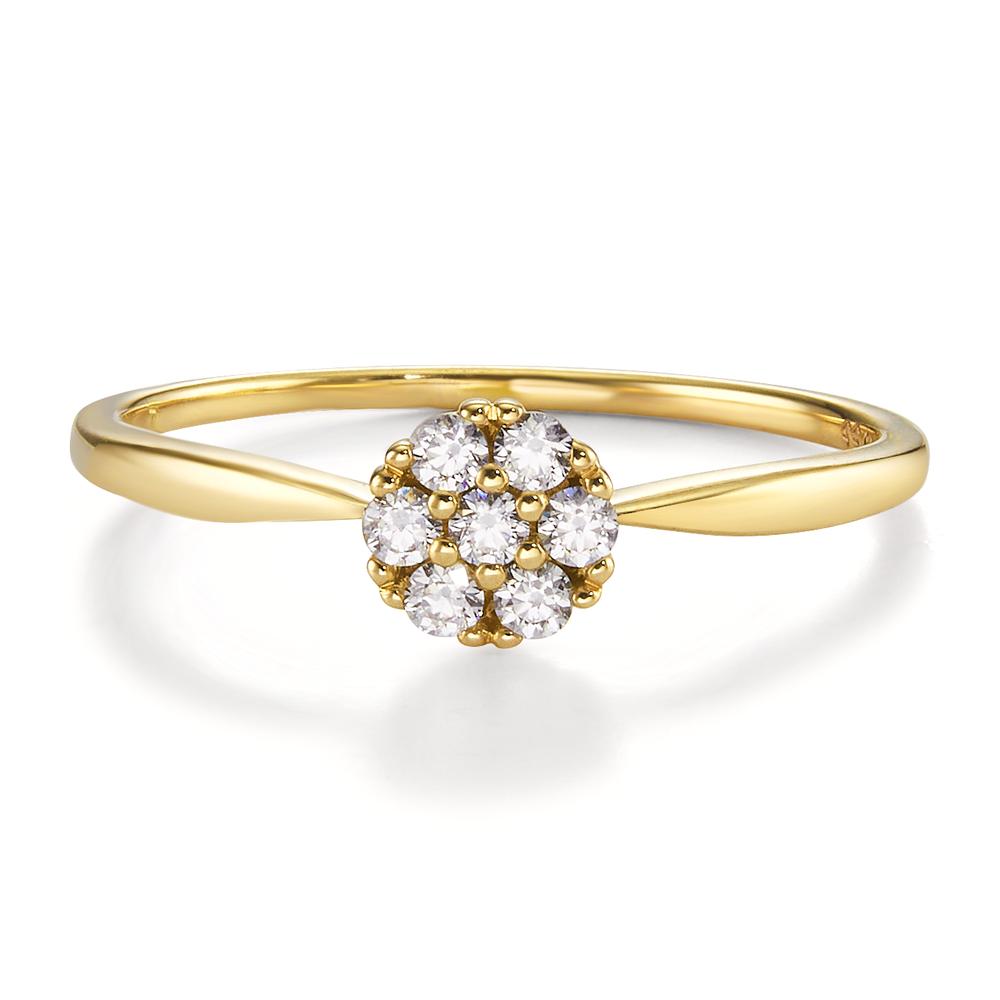 Ring 9k Yellow Gold Zirconia 7 Stones Ø5.5 mm