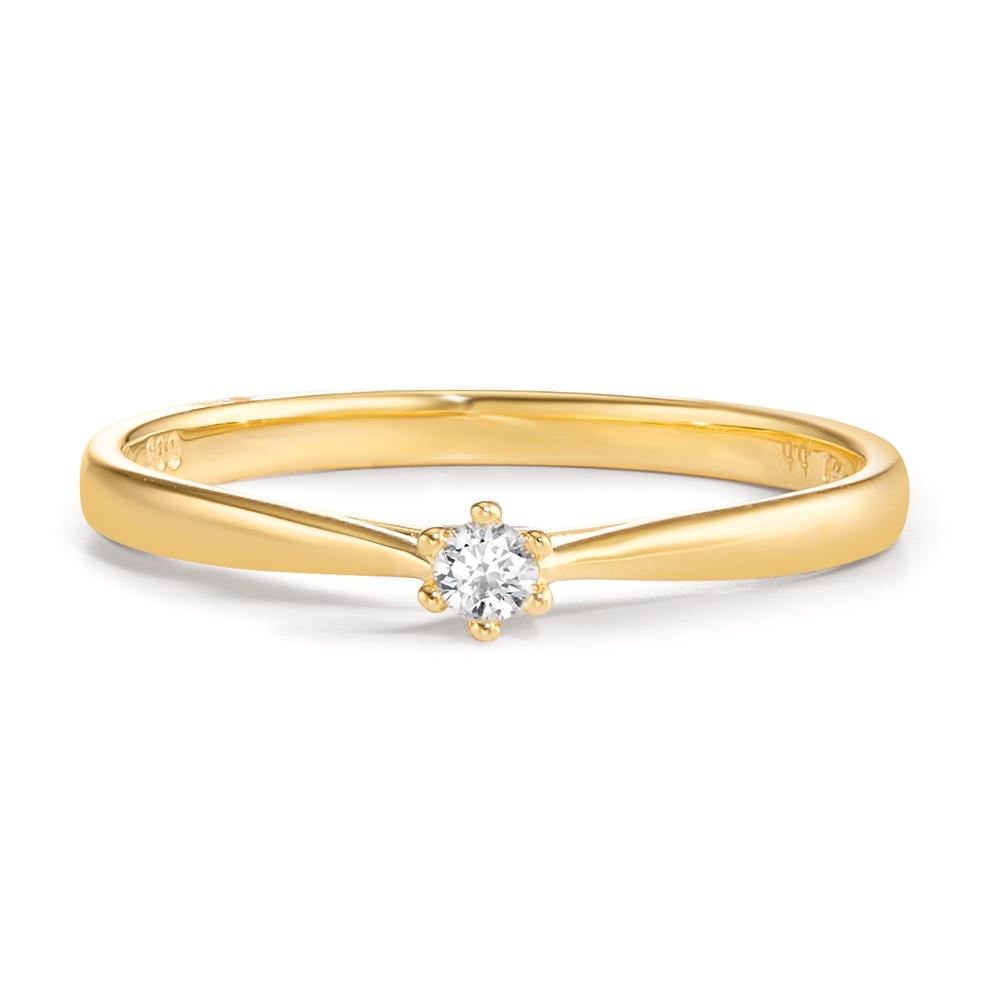 Solitaire ring 18k Yellow Gold Diamond 0.05 ct, w-si