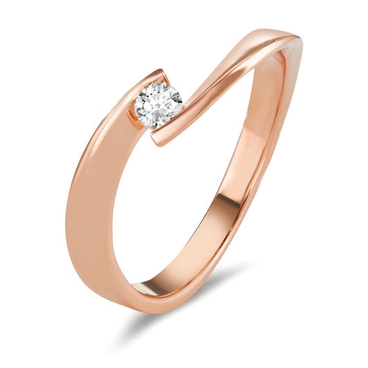 Ring 18k Red Gold Diamond 0.09 ct, w-si