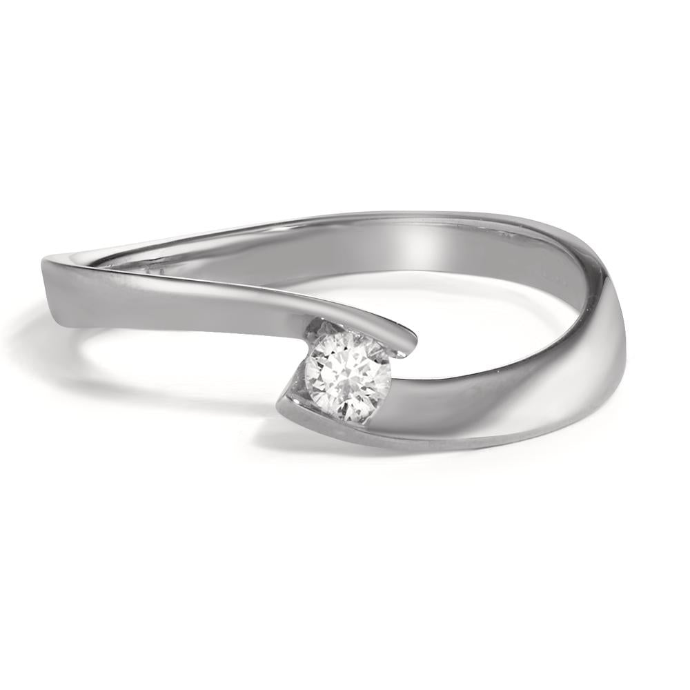 Ring 18k White Gold Diamond 0.09 ct, w-si