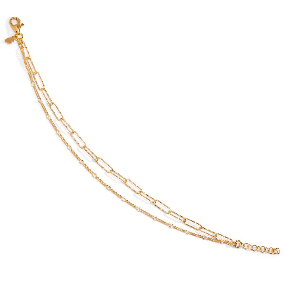 Bracelet Silver Yellow Gold plated 18-20 cm