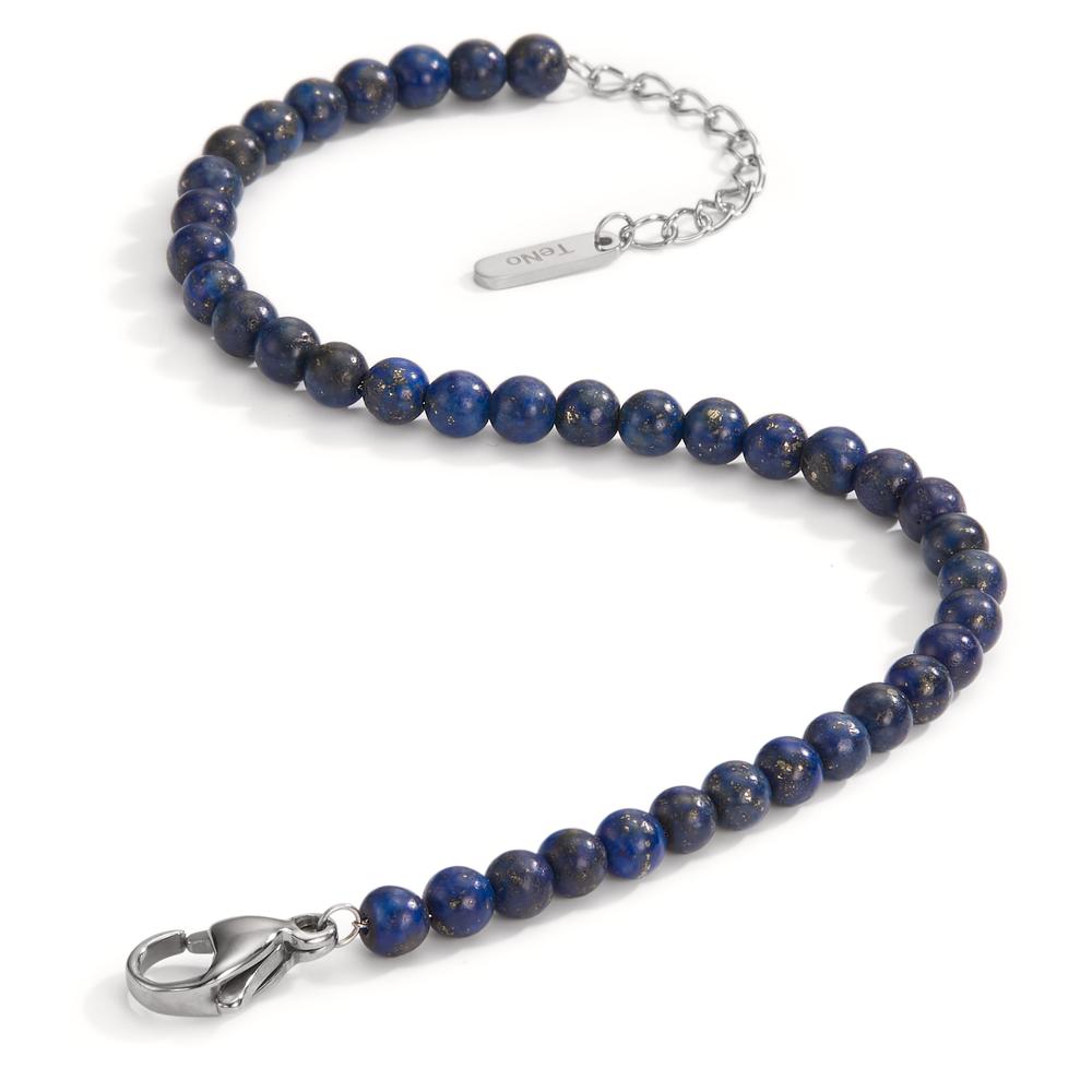 Bracelet Stainless steel Lapis Lazuli 17.5-19.5 cm Ø4 mm