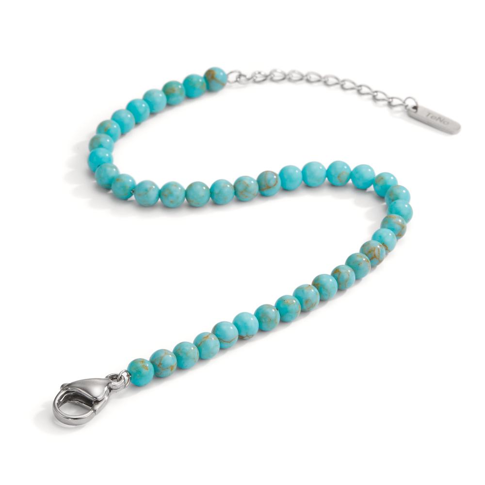 Bracelet Stainless steel Turquoise 17.5-19.5 cm Ø4 mm