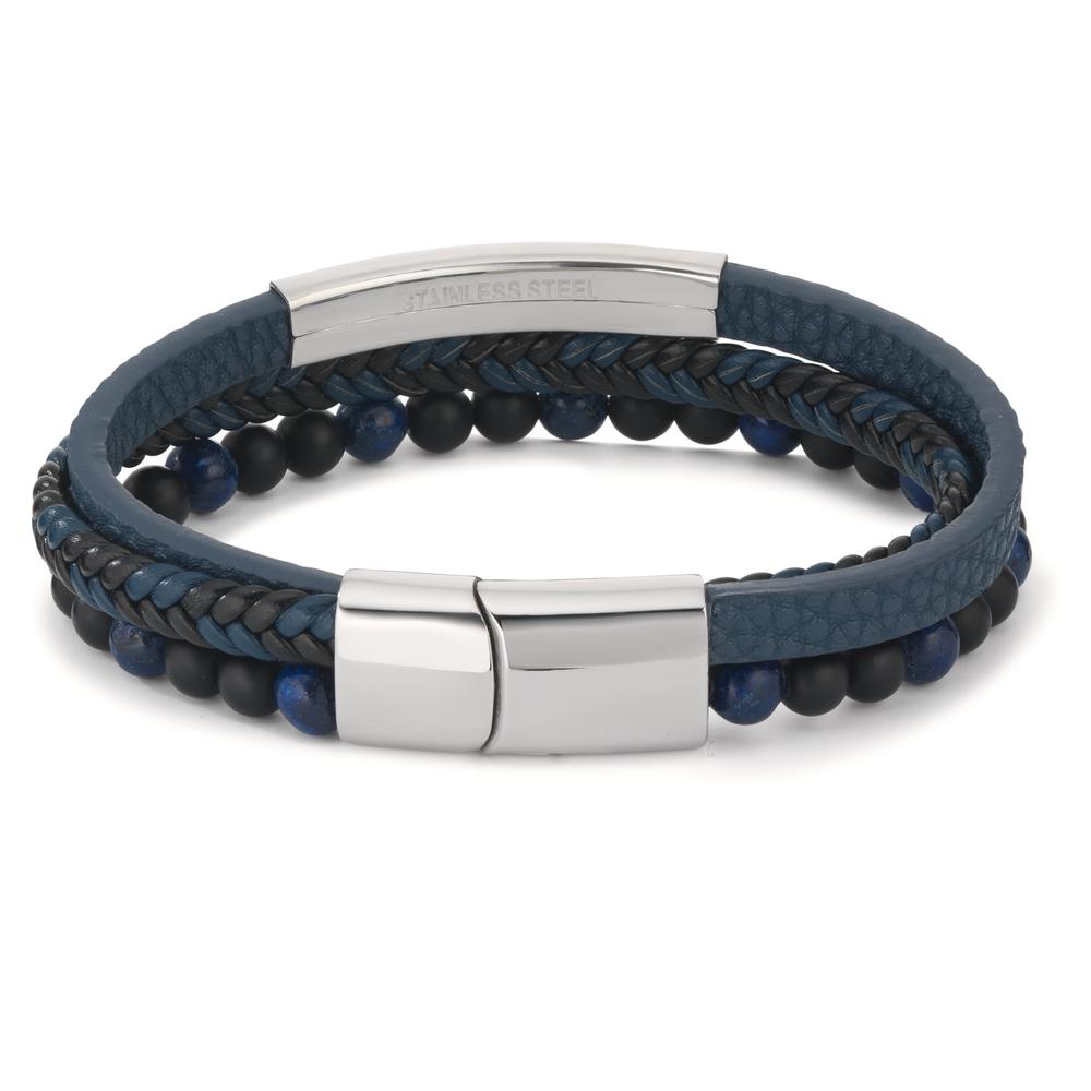 Bracelet Stainless steel, Artificial leather [synth. Stein] 20.5 cm