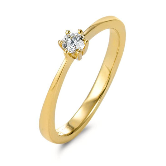 Solitaire ring 18k Yellow Gold Diamond 0.15 ct, w-si