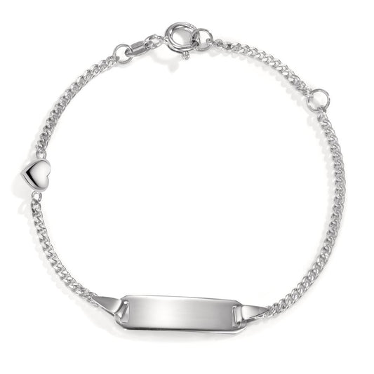 Engravable bracelet 9k White Gold Heart 12-14 cm