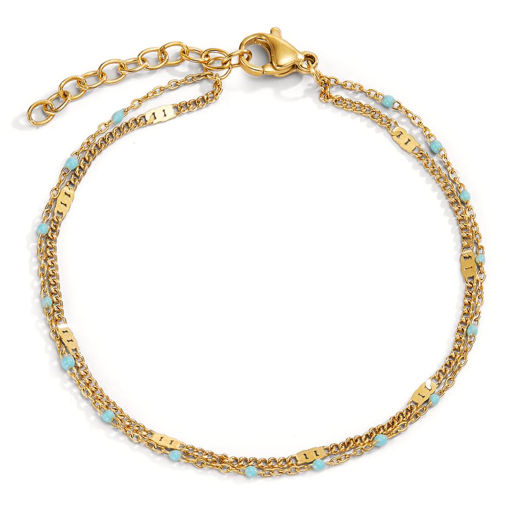 Bracelet Stainless steel Yellow IP coated 17-20 cm