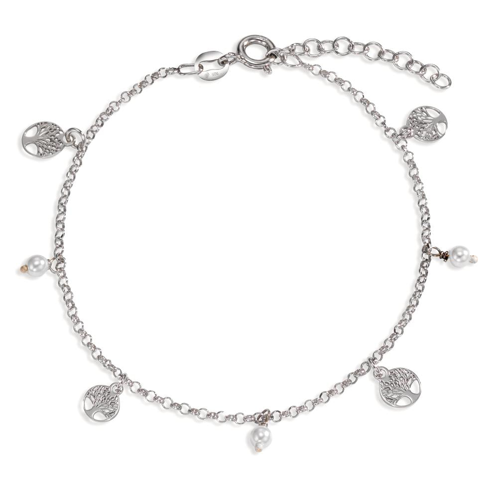 Bracelet Silver Rhodium plated Shining pearls Tree Of Life 17-20 cm