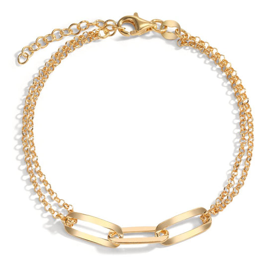 Bracelet Silver Yellow Gold plated 17-20 cm