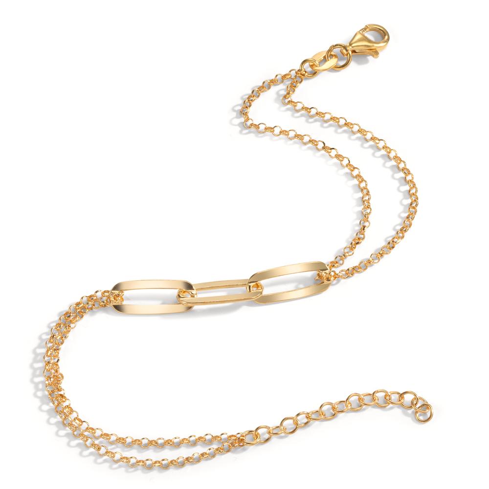 Bracelet Silver Yellow Gold plated 17-20 cm