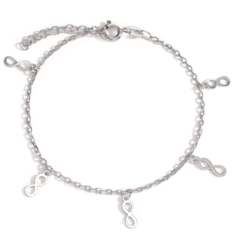 Bracelet Silver Rhodium plated Infinity 17-20 cm