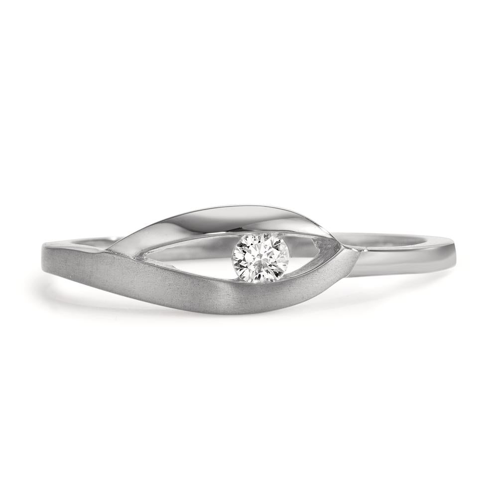 Ring 9k White Gold Zirconia