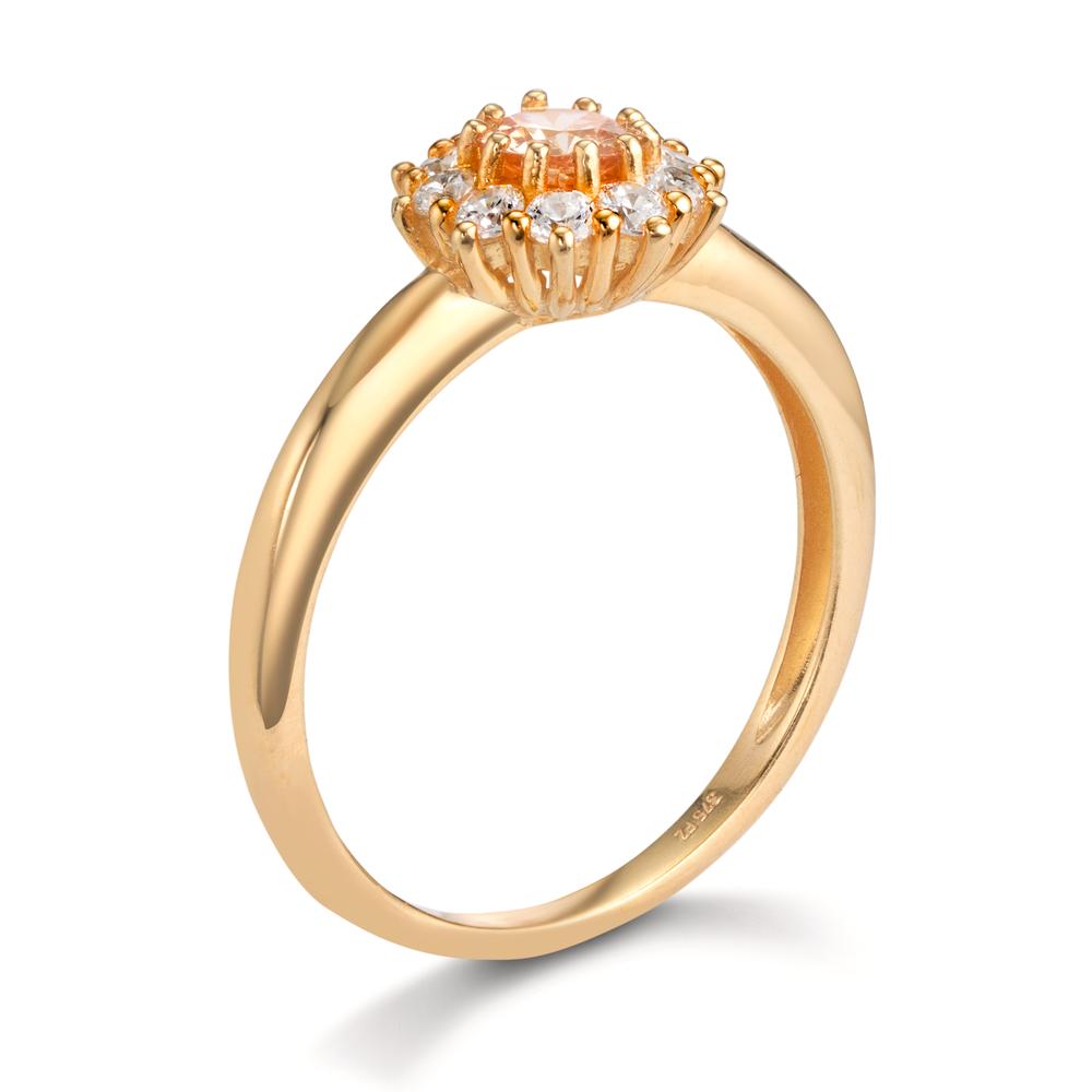 Ring 9k Yellow Gold Zirconia 11 Stones Ø9 mm