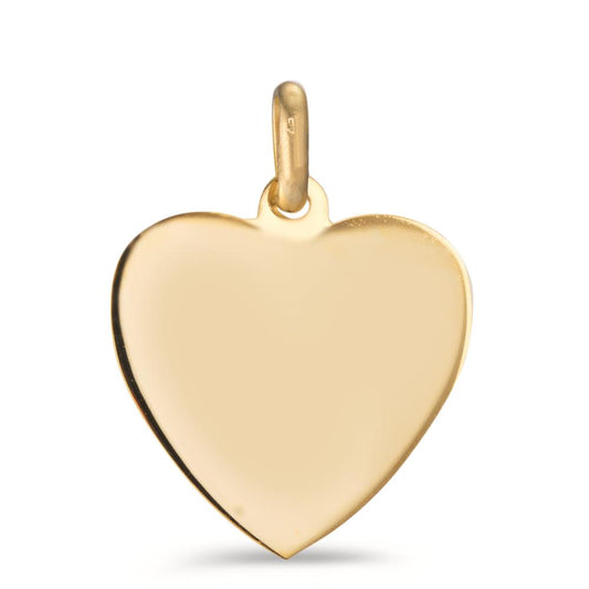 Engravable pendant 9k Yellow Gold Heart Ø14 mm