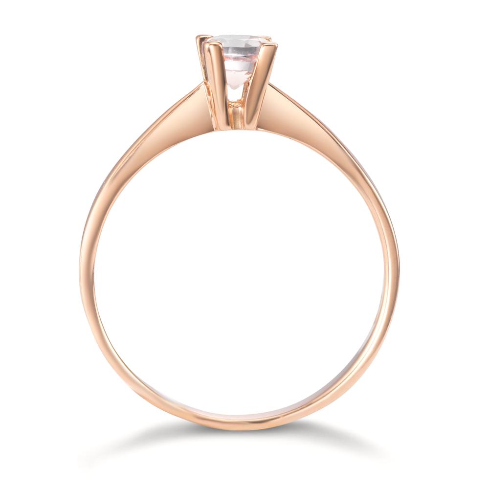 Solitaire ring 18k Red Gold Morganite 0.20 ct