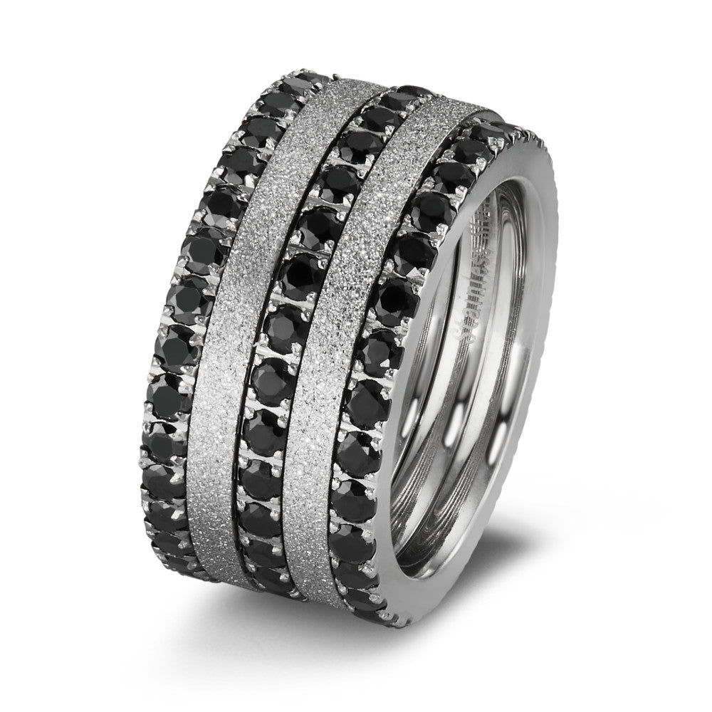 Ring Stainless steel Zirconia Black