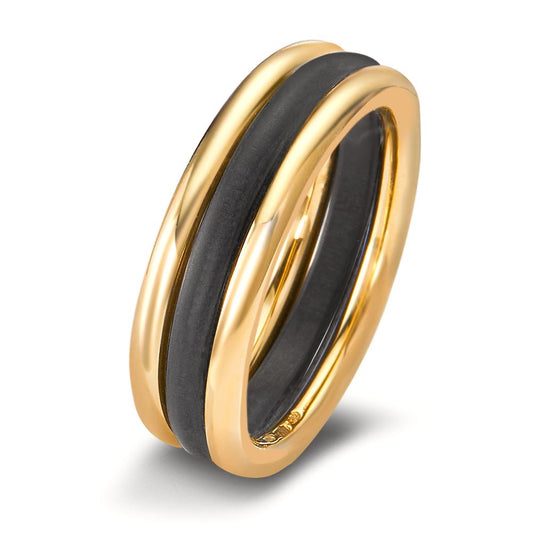 Ring 18k Yellow Gold, Carbon