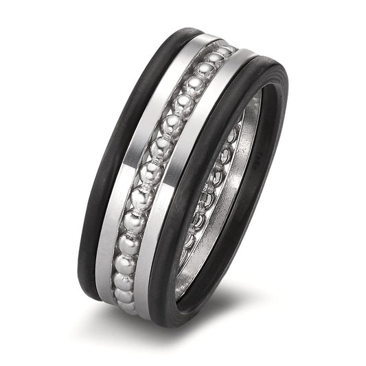 Ring 14k White Gold, Carbon, 14k White Gold