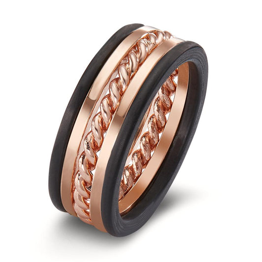 Ring 18k Red Gold, Carbon