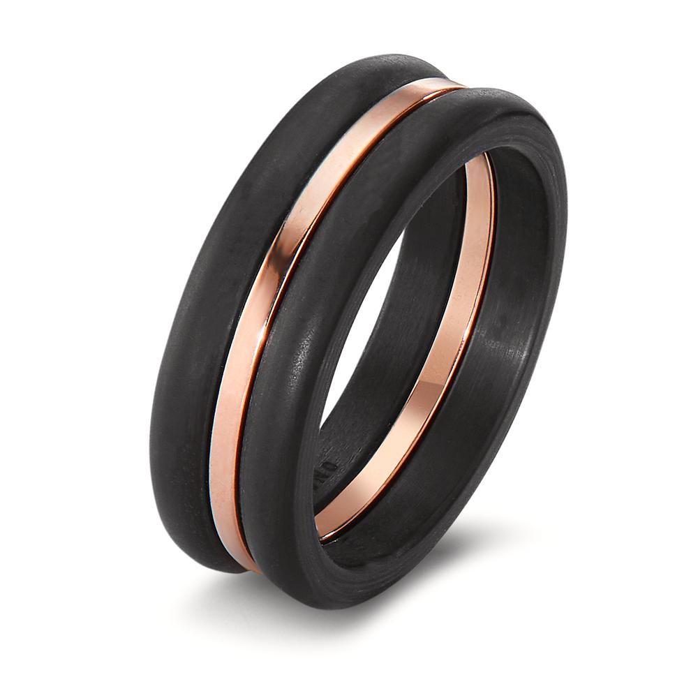 Ring Carbon, 18k Red Gold