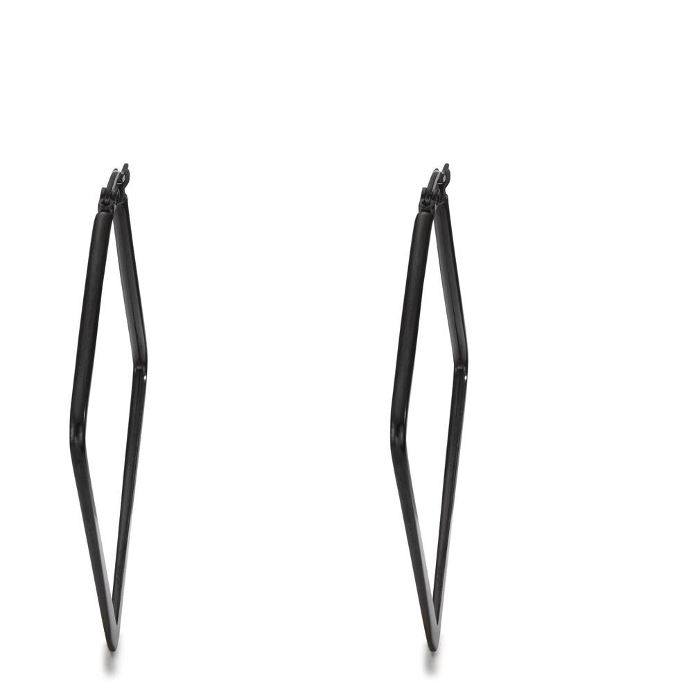 Hoop earrings Stainless steel Black IP coated