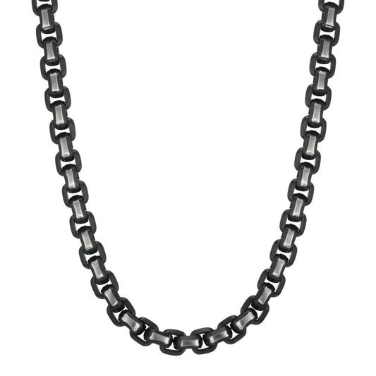 Necklace Stainless steel Black IP coated 60 cm